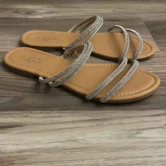 Sugar Rhinestone Slide On Sandals - Picture 2 of 6